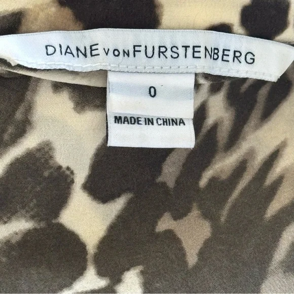 Diane Von Furstenberg Prita silk shirt dress leopard animal print. 100% Silk - Picture 13 of 15